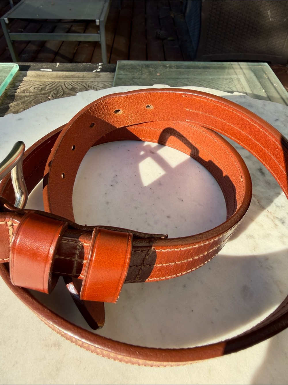 Polo Ralph Lauren Men’s Tan Brown Leather Belt Bag Style